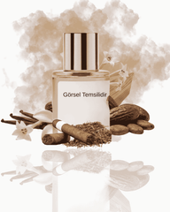 Tütün, vanilya ve kakao dokularıyla hazırlanan The Doros Tobanvi 033 koku sunumu. Modern ve sıcak bir kompozisyon görseli.