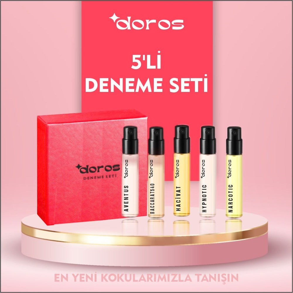 5 li Deneme Set ( Tester seti 3ml x 5) - ilave tester ekleyebilirsiniz- - Dorosparfum