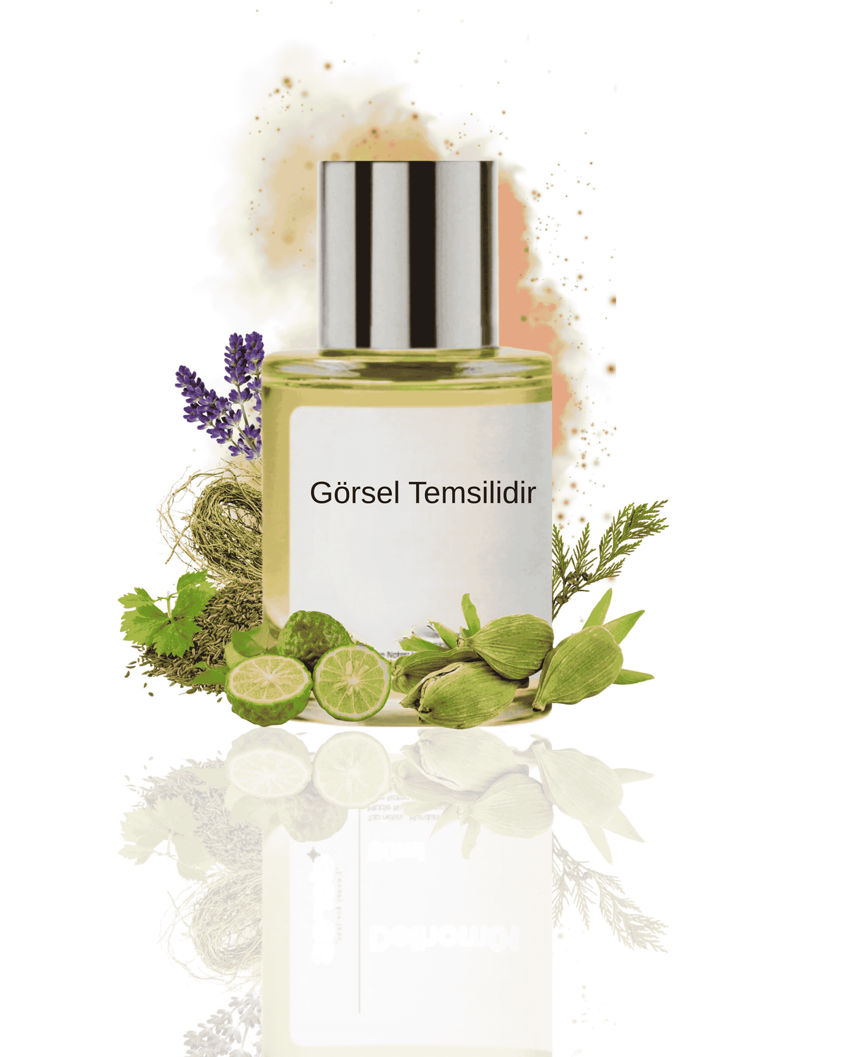 Doros Lanuydo 007 aromatik narenciye yorumu; portakal, çiçeksi tonlar ve hafif odunsu dokuları içeren temsilî ürün görseli.