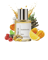 The Doros Godofar001 muadil koku – amber, baharat ve turunçgil notalarıyla uzun kalıcılığa sahip enerjik ve etkileyici parfüm.